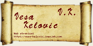 Vesa Kelović vizit kartica